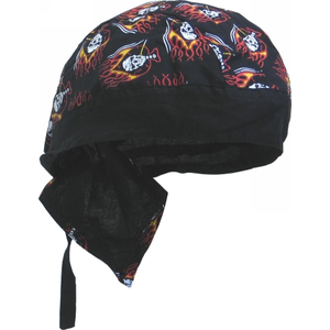 OUTBOUND Bandanna Cap Skull And Flames
