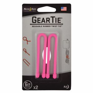 NITE IZE Gear Tie 6" 2 Pack - Pink