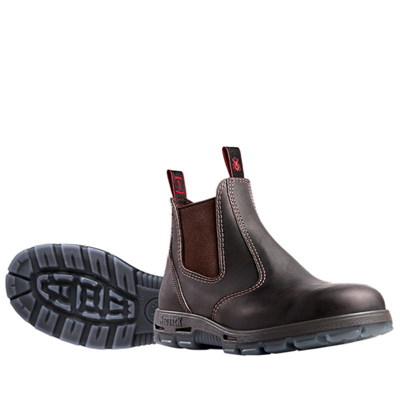 redback slip on steel toe boots