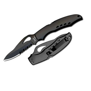 Meadowlark 2 Black Blade - Black Handle Combo Blade by BYRD