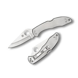 Delica 4 Stainless - Plain Blade by SPYDERCO