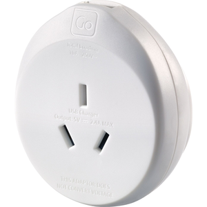 AUS - USA Adaptor + USB by GO TRAVEL