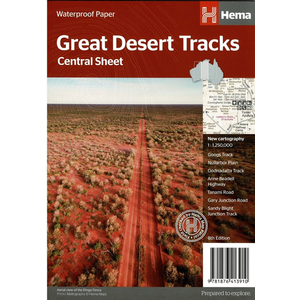 Great Desert Tracks Central Map by HEMA