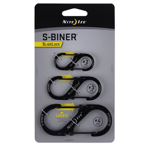 S-Biner Slidelock - 3 Pack - Black by NITE IZE
