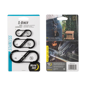 S-Biner Steel No 2- 3 & 4 Triple Pack - Black by NITE IZE