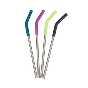 KLEAN KANTEEN Straw 4 Pack - 8 mm Multi-Color-Brushed Stainless