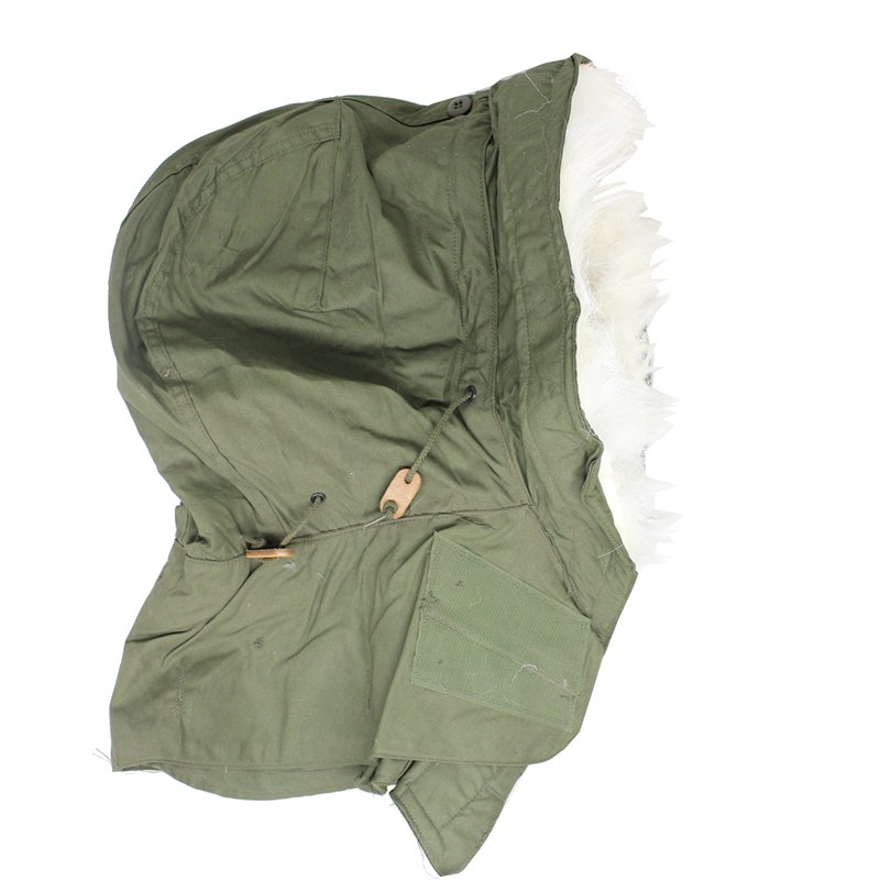 MILITARY SURPLUS Extreme Cold Weather Hood with Fur Ruff OG 107