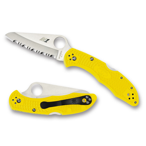 SPYDERCO Salt 2  H1 Yellow Handle-Serr Blade