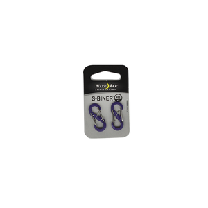 Size 0 Plastic S-Biner 2 Pack - Purple by NITE IZE