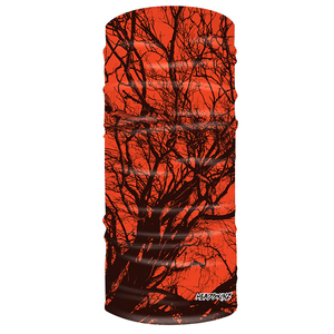 HEADSKINZ Burnt Orange Camo Design Neck Gaitor