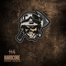 HARDCORE HARDWARE Morale Patch Skull with Helmet-flags-and-patches-Mitchells Adventure
