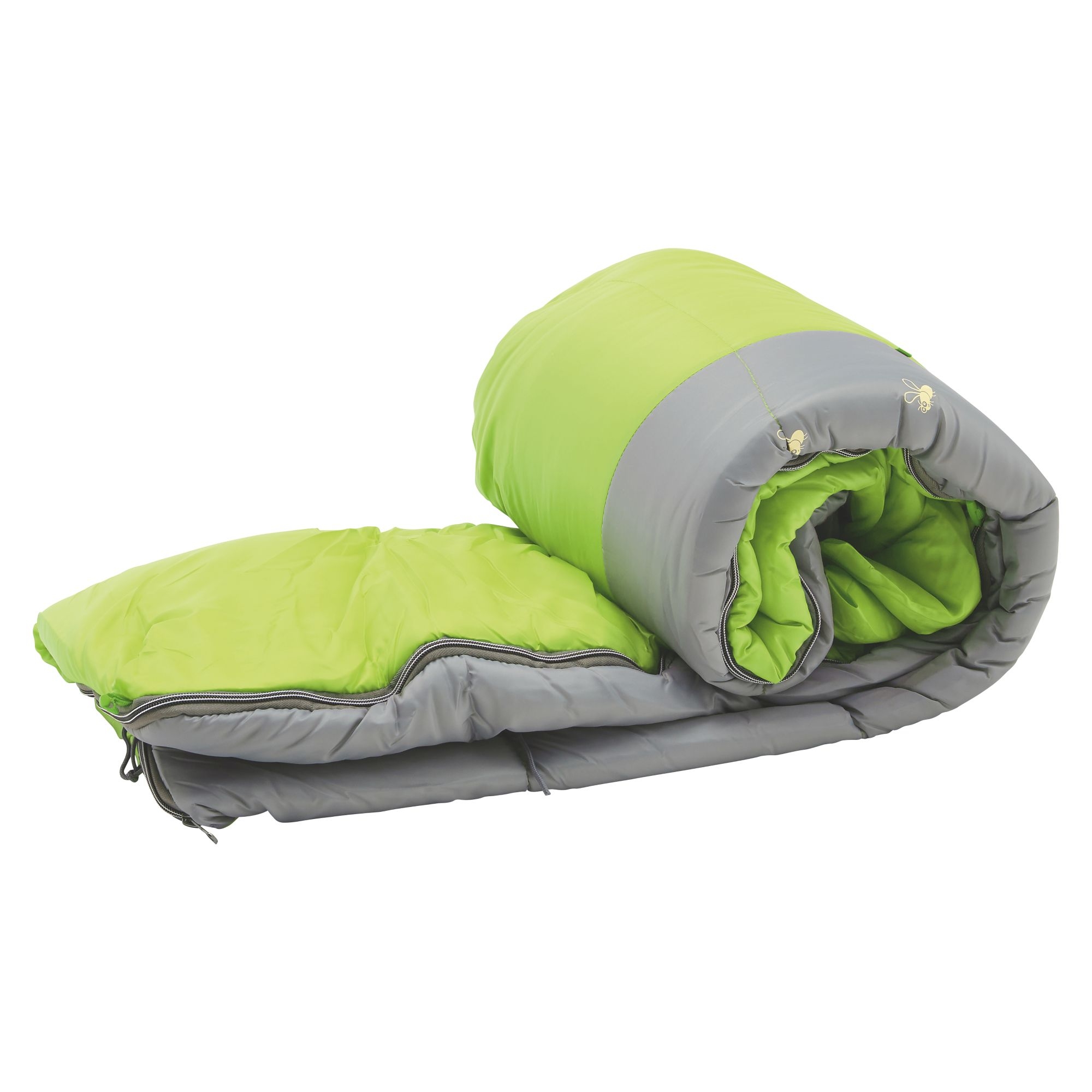 COLEMAN Sleeping Bag Kids FyreFly Illumi-bug Green - Warm and