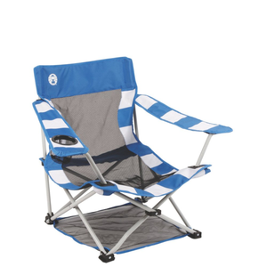 COLEMAN Chair Quad Beach Mesh Blue & White