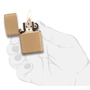 Brushed Finish Brass by ZIPPO