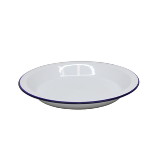 OUTBOUND 24cm Enamel Pie Dish White