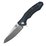TASSIE TIGER KNIVES Folding Pocket knife with Blue & Black G10 Handle 93mm Reverse tanto D2 Blade
