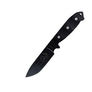 TASSIE TIGER KNIVES Fixed Blade Survival Knife, Micrata Handle & orange G10 Inlays + Sheath