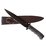 TASSIE TIGER KNIVES Pig Sticker 8" Black Blade Hunting Knife with Leather Sheath