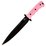 TASSIE TIGER KNIVES Pig Sticker 8" Pink - Black Blade Hunting Knife with Leather Sheath
