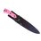 TASSIE TIGER KNIVES Pig Sticker 8" Pink - Black Blade Hunting Knife with Leather Sheath