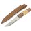 HELLE Brakar Triple Laminated Stainless Steel, Curly Birch/Leather/Walnut Handle