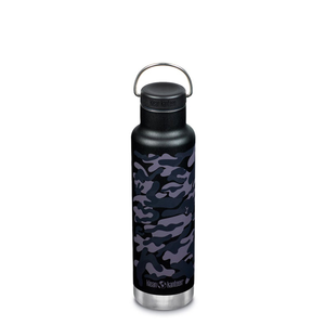KLEAN KANTEEN 20oz Insulated Classic (with Loop Cap) Black Camo