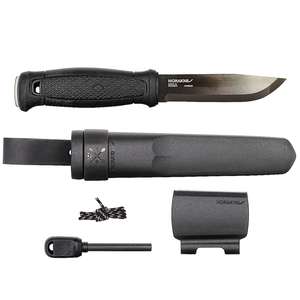 MORAKNIV Garberg Black Blade with Survival Kit Carbon Steel Black