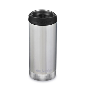 KLEAN KANTEEN TKWide 12oz (with Cafe Cap) Brushed Stainless