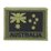 Australian Flag Patch Black on an Olive with Velcro back