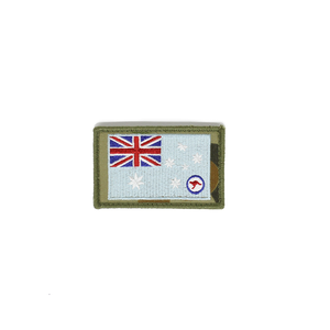 RAAF Ensign Flag Patch on DPCU (Auscam) Background with Velcro back