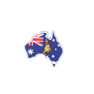 Australia Shaped National Flag Patch with Velcro Back 