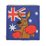 Boxing Kangaroo Australia National Flag Patch with Velcro Back 
