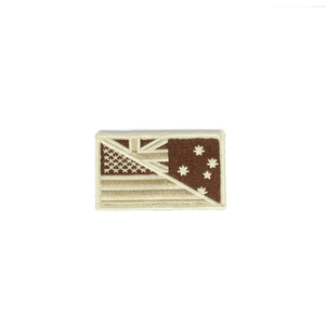 Australian-US Combo Flag Moral Patch Tan Brown