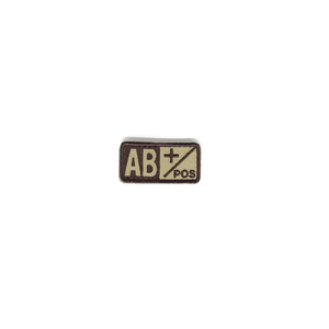 Blood Type Patch Brown and Tan AB+