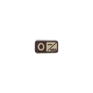 Blood Type Patch Brown and Tan O-
