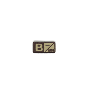 Blood Type Patch Brown and Tan B-