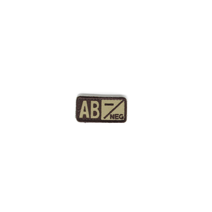 Blood Type Patch Brown and Tan AB-