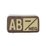 Blood Type Patch Brown and Tan AB-