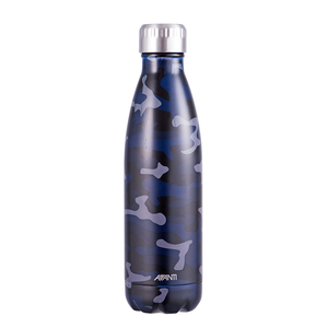 500ml Insulated Stainless Water Bottle - Blue Camo by AVANTI