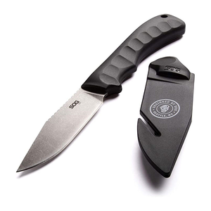 SOG Ace - Stonewash, Straight, Black Sheath