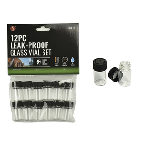 3ml Leak Proof Glass Vials - Pack of 12