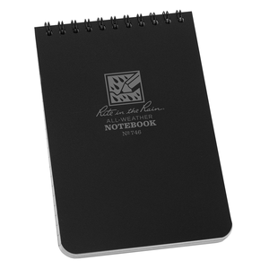 RITE IN THE RAIN Top Spiral 4 X 6 Polydura Notebook - Universal  - Black