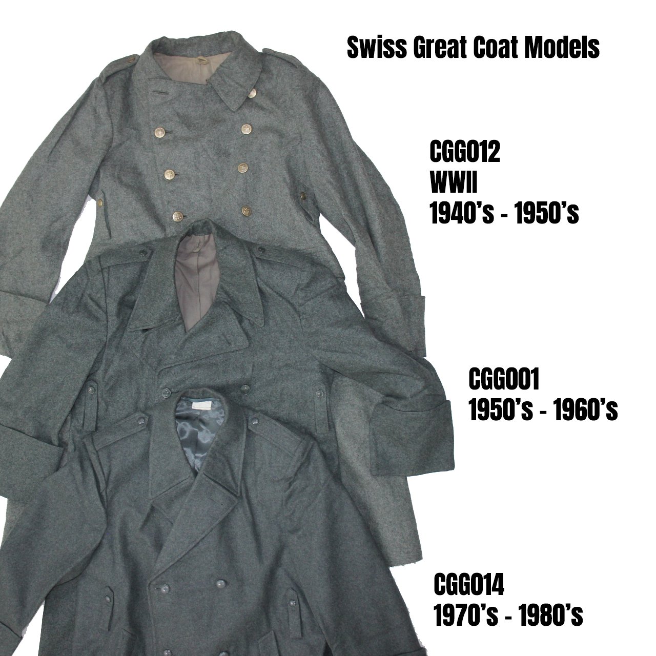 MILITARY SURPLUS Swiss WWII Era Great Coat - Warm and Comfortable ...