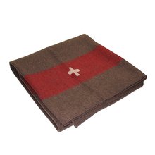 GENUINE Vintage Swiss Army Woollen Blanket 200x140cm Keep Warm