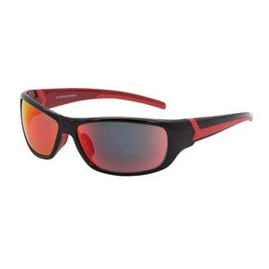 BLACK ICE PL3719 Classic Men's Wrap Sunglasses - Black/Red