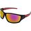 BLACK ICE PL7287 Men's Wrap Sunglasses - Black/Red