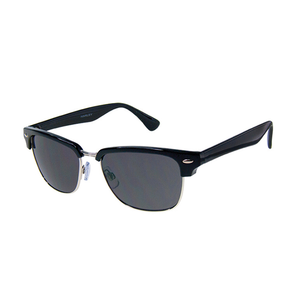 Classic Clubmaster Unisex Sunglasses Black/Smoke by BLACK ICE