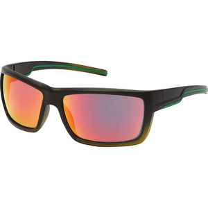 BLACK ICE Black/Green Framed Sunglasses with Red Polarised Lens