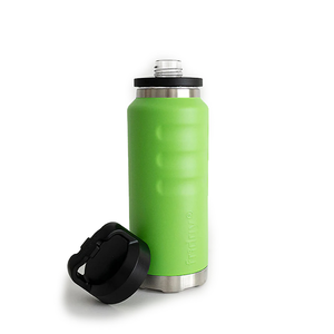 1080ml Grip Bottle With "Guzzler" Wide Mouth - Nitro Green by FRIDGY
