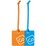 Luggage Tags Twin Pack Blue-Orange by GO TRAVEL